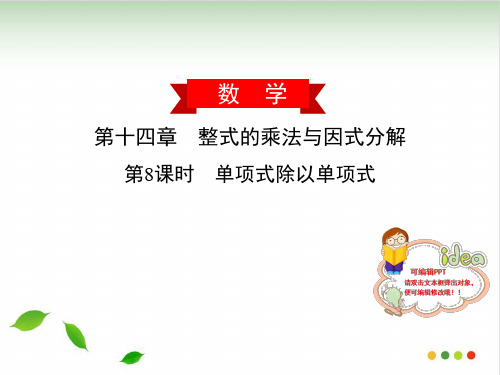 单项式除以单项式人教版(广东)八级数学上册课件