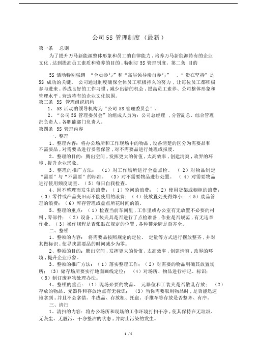 公司5S管理制度(最新).docx