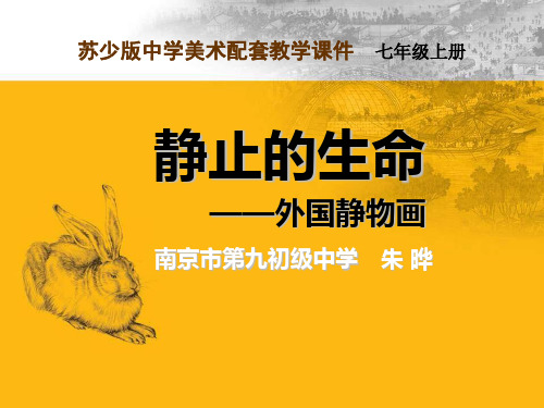 苏少版美术七年级上册第九课《静止的生命——外国静物画》