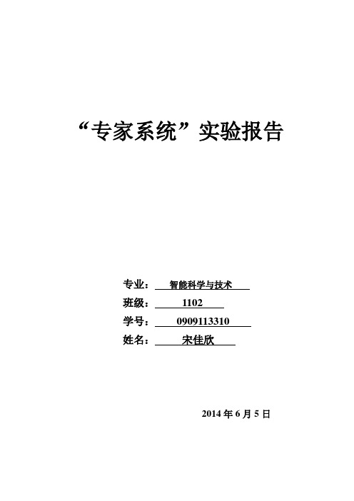 专家系统实验报告