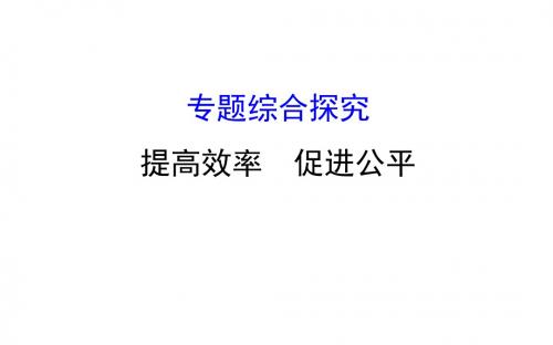高中政治(人教版)必修一配套课件：专题综合探究 第三单元