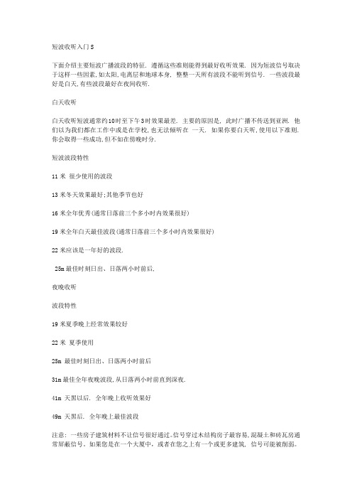 短波收听入门