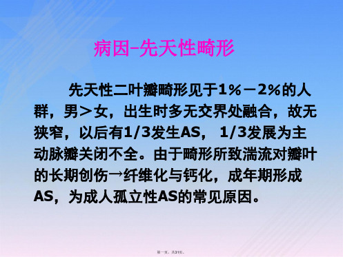 第8版内科学课件主动脉瓣狭窄
