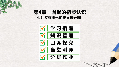 七年级数学上册 第4章 图形的初步认识 4.3 立体图形的表面展开图课件 (新版)华东师大版