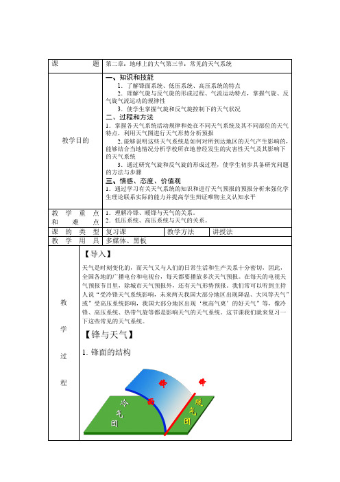 第二章第三节常见天气系统