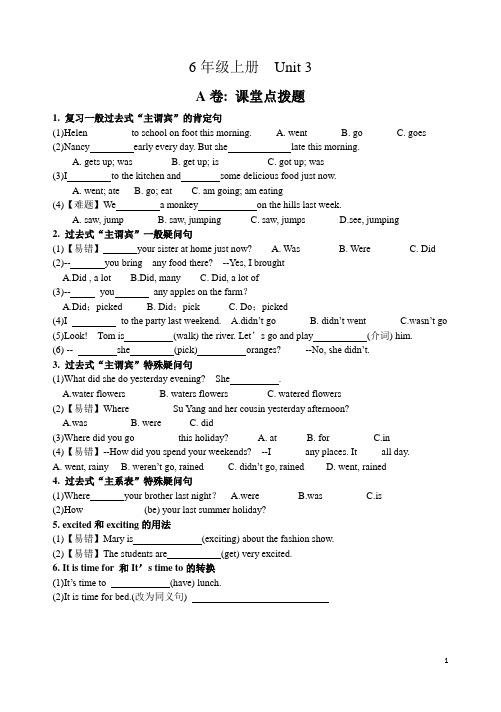 6A Unit3 试卷精练