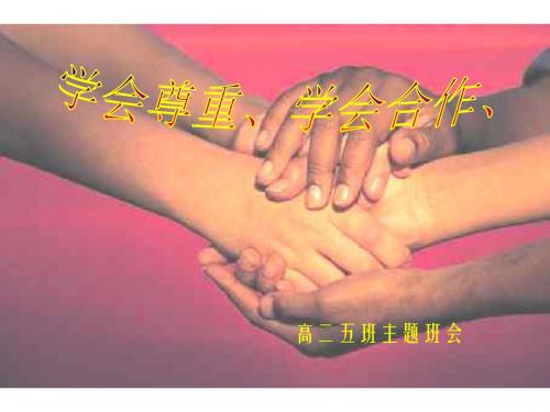 高二学会尊重、学会合作主题班会