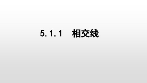 人教版七年级数学下册最新名师课件：5.1.1_相交线