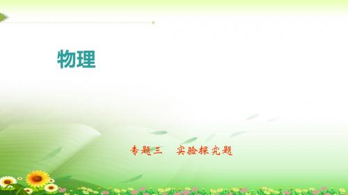 2019中考物理专题三 实验探究题