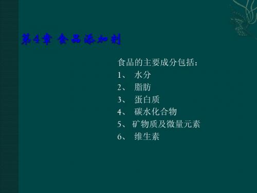 4 食品添加剂