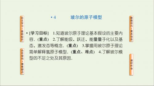 2019高中物理第十八章原子结构4玻尔的原子模型课件新人教版