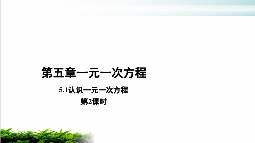 《一元一次方程》优质ppt人教版2