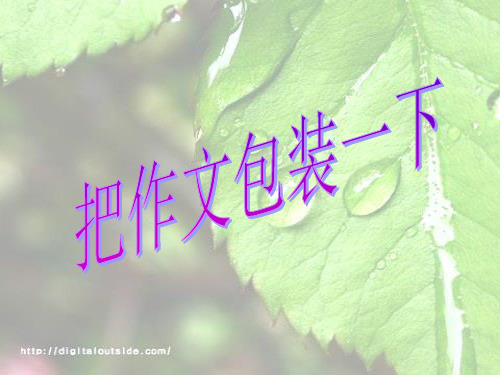 把作文包装一下ppt[优秀课件资料]