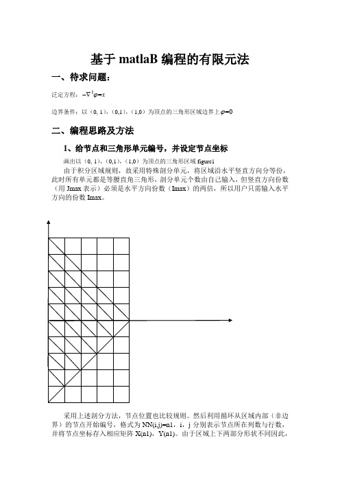 matlaB程序的有限元法解泊松方程.doc