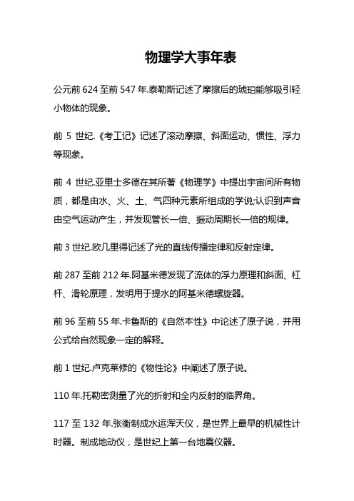 物理学大事年1