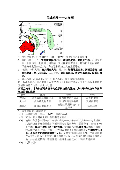 区域地理——大洋洲