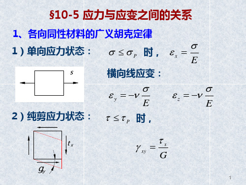 应力与应变之间的关系