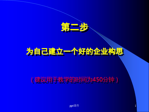 为自己建立一个好的企业构思  ppt课件