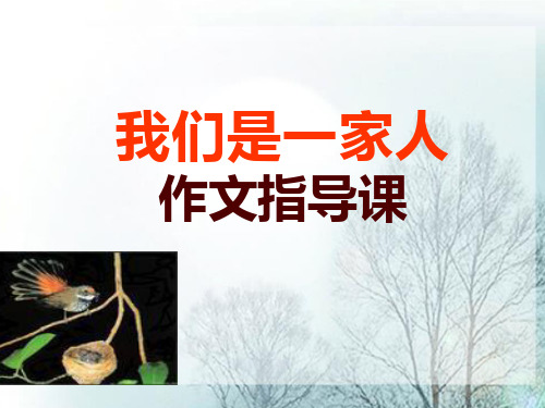 《我们是一家人》作文课 作文课件