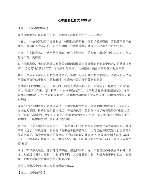 心中的彩虹作文800字