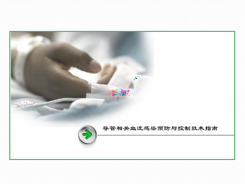 导管相关血流感染预防与控制技术指南 PPT课件
