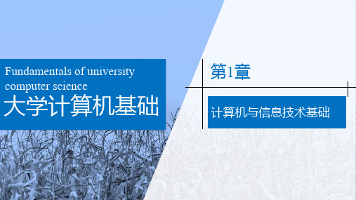 《大学计算机基础》教学课件 第1章 计算机与计算思维