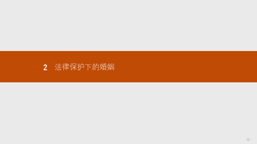 人教版高中政治选修五5.2《法律保护下的婚姻》ppt课件