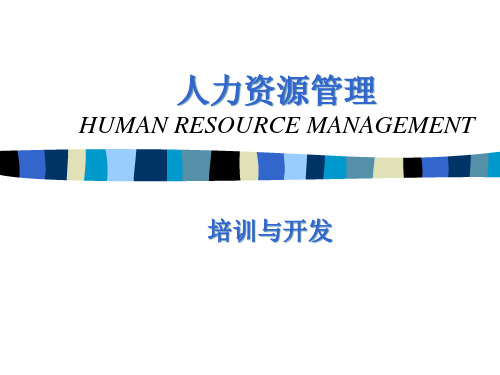 企业人力资源管理培训和开发