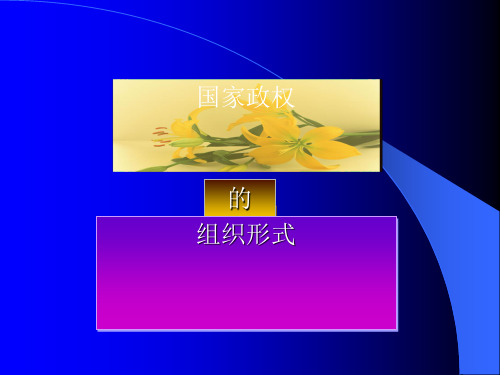 国家政权的组织形式最新版