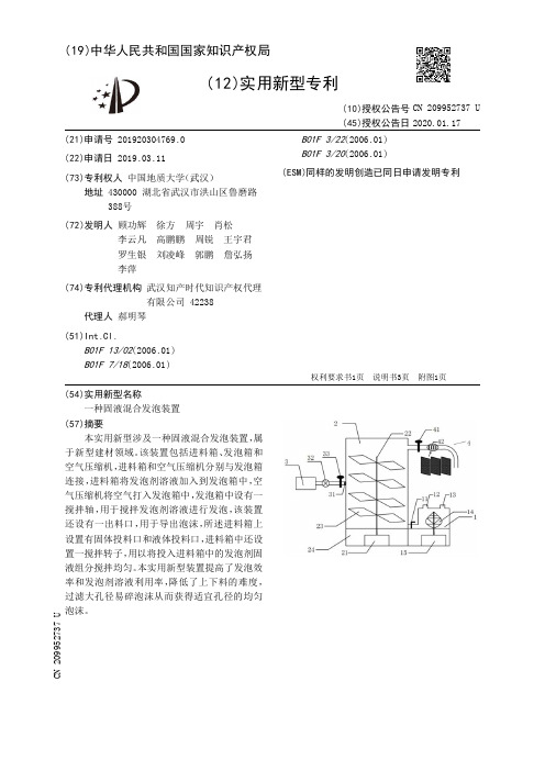 【CN209952737U】一种固液混合发泡装置【专利】