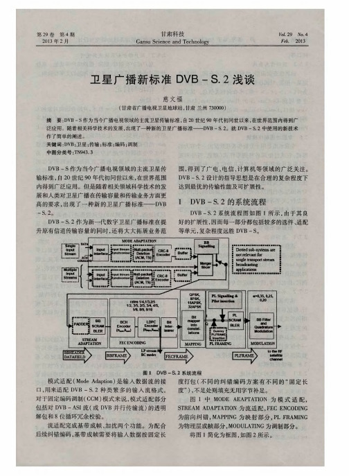 卫星广播新标准DVB-S.2浅谈