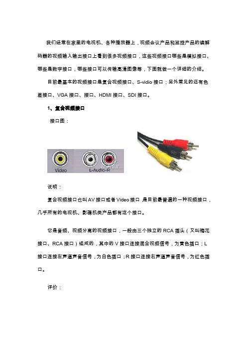视频输入输接口(图解)
