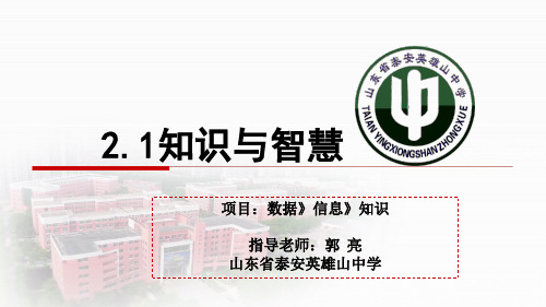 高中信息技术《2.1知识与智慧》20191121