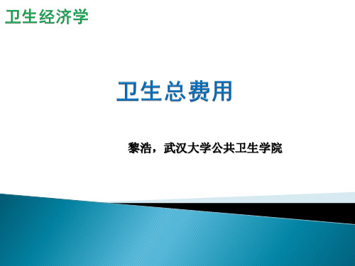 卫生经济学~第二章_卫生总费用