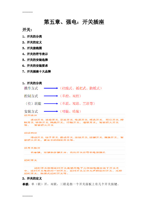 (整理)开关插座简述