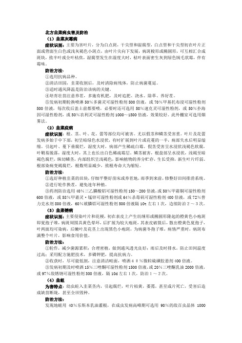 北方韭菜病虫害及防治