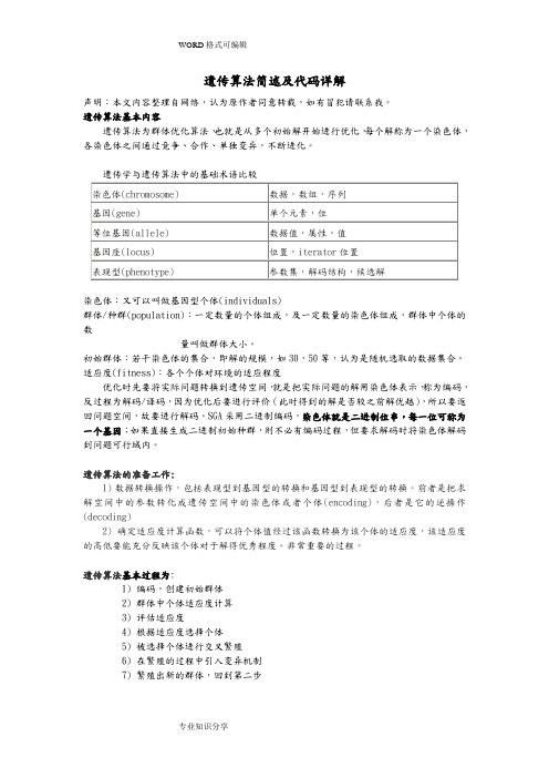 遗传算法简介和代码详解