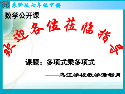 数学：9.3《多项式乘多项式》课件(苏科版七年级下)