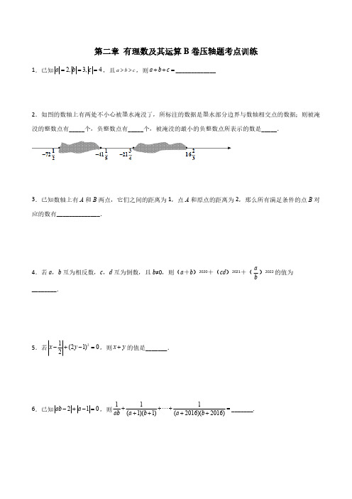 第二章 有理数及其运算B卷压轴题考点训练(原卷版)