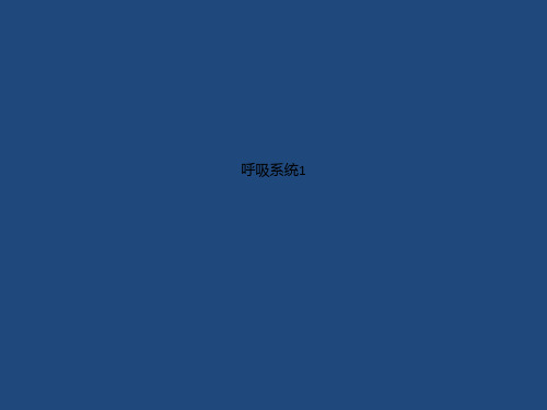 呼吸系统1