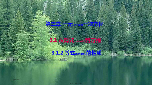 七年级数学上册 第三章 一元一次方程 3.1 从算式到方程 3.1.2 等式的性质教学课件