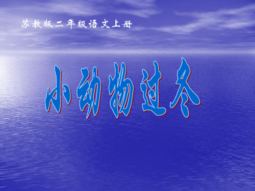 (苏教版)二年级语文上册第19课《小动物过冬》课件