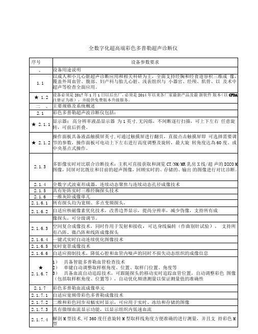 全数字化超高端彩色多普勒超声诊断仪