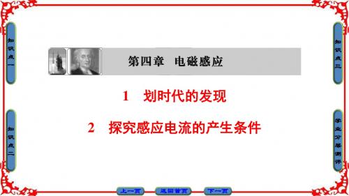 高中物理人教版选修3-2(课件)第四章 电磁感应 1 2