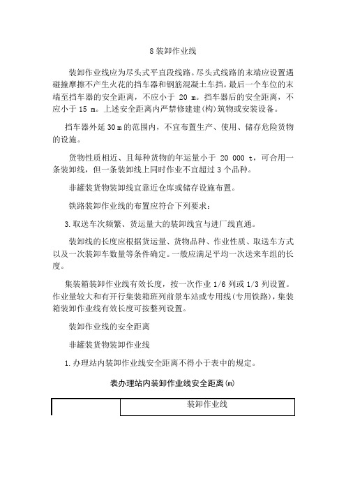 装卸作业线