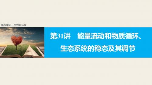 【新步步高】2018版浙江高考生物《选考总复习》第8单元第31讲能量流动和物质循环、生态系统的稳态及其调节