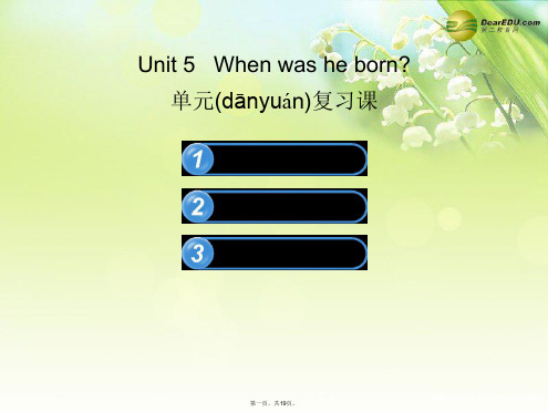 七年级英语下册 Unit 5 When was he born 单元复习课课件 鲁教版