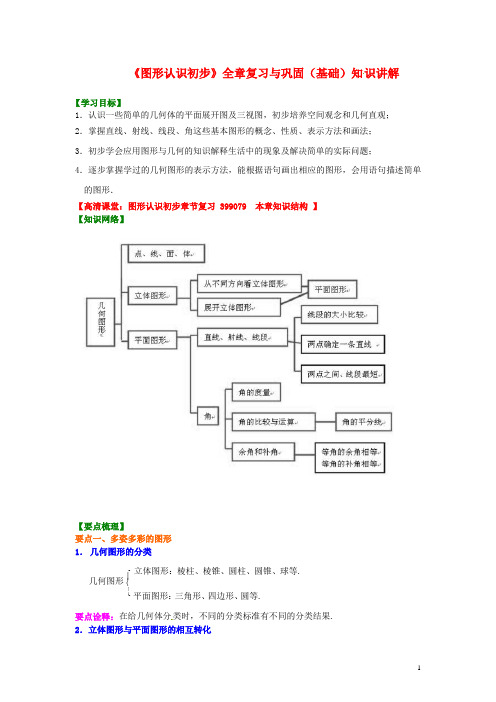 七年级数学上册 第四章《图形认识初步》全章复习与巩