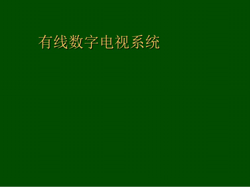 有线数字电视系统