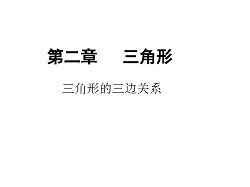 湘教版八年级上册第二章 三角形  三角形三边关系课件(23张PPT)